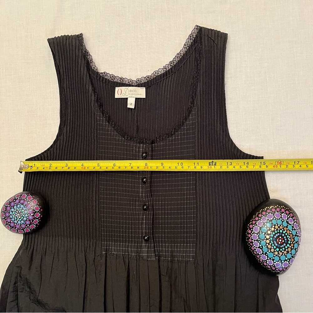 Deca De Vous a Nous Black Sleeveless Long Dress Couture France Size T2 = 8 - Picture 16 of 16